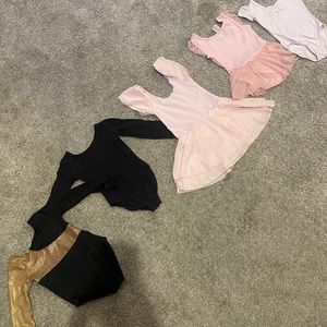 Set of 5 girls leotards